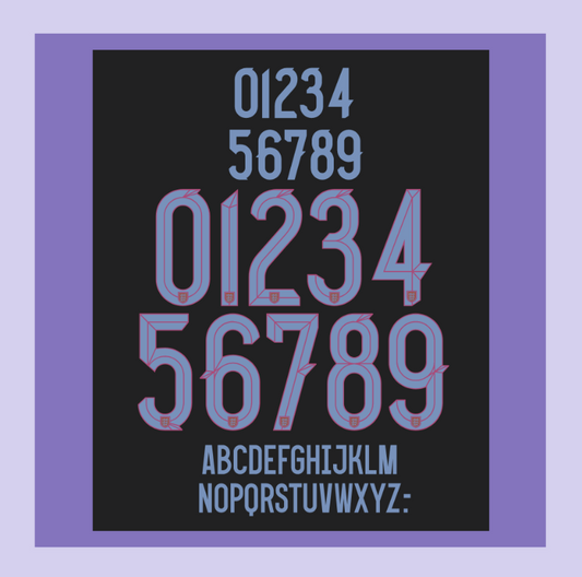 England Women Euro 2025 Away Nameset Any Name and Number for Football Shirt