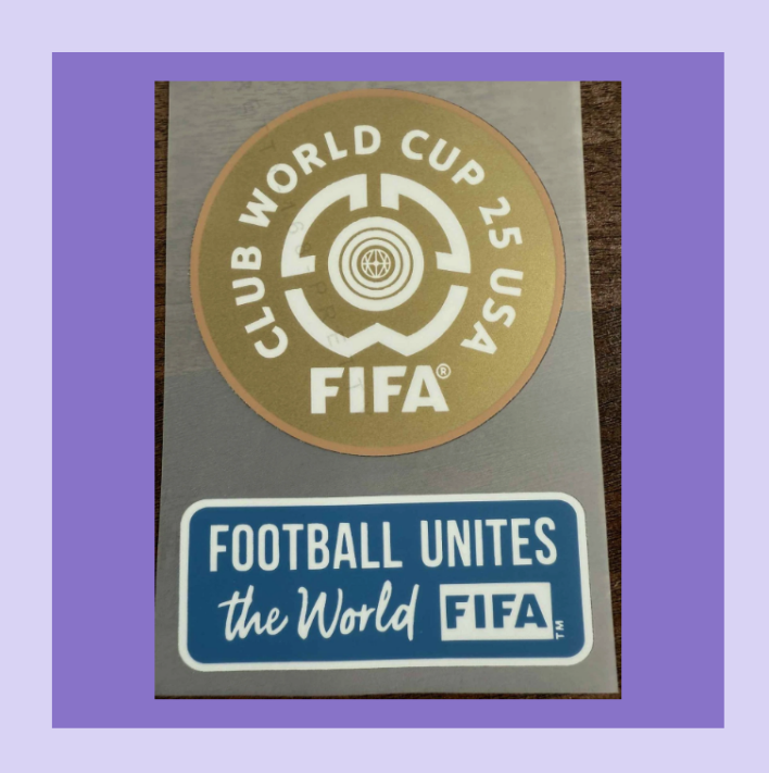 Club World Cup 2025 & Football Unites Player Size Sleeve Patch Transfer DTF blu
