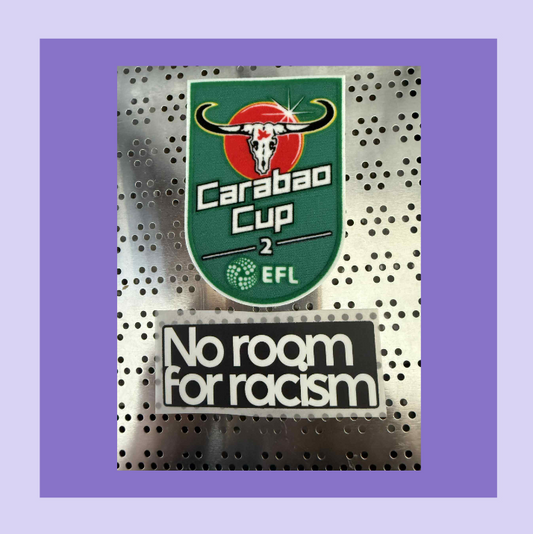 Carabao Felt Cup 2 winners patch player size Iron On Heat 2025