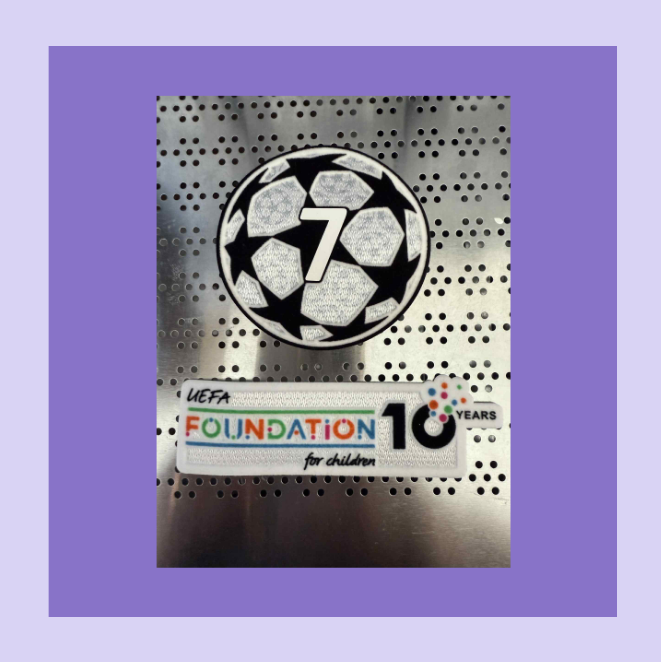 2025-2026 7 x Champions League patch player size Ac Milan Foundation UK