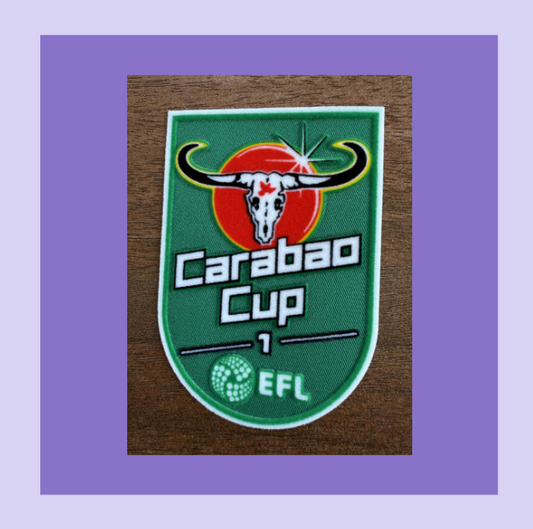 Carabao Felt Cup 1 winners patch player size Iron On Heat Press 2025 UK STOCK