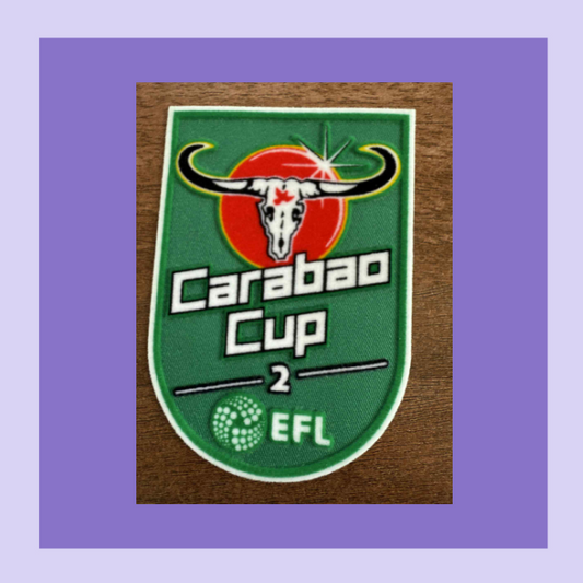 Carabao Felt Cup 2 winners patch player size Iron On Heat 2025
