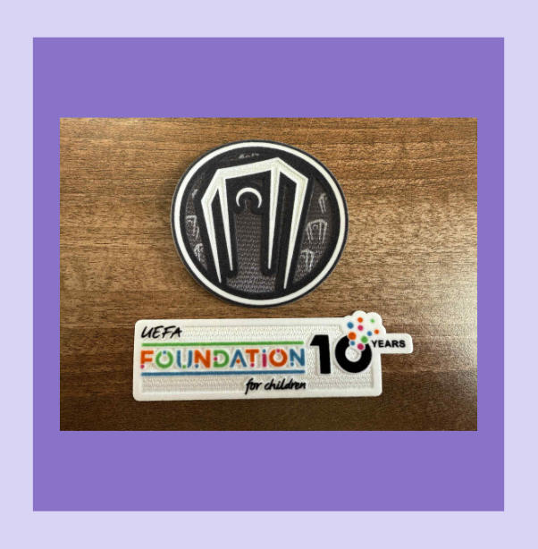 Super Cup 2025 & 10 year Foundation Spurs PSG patch player size Iron On Heat Press Champions UK