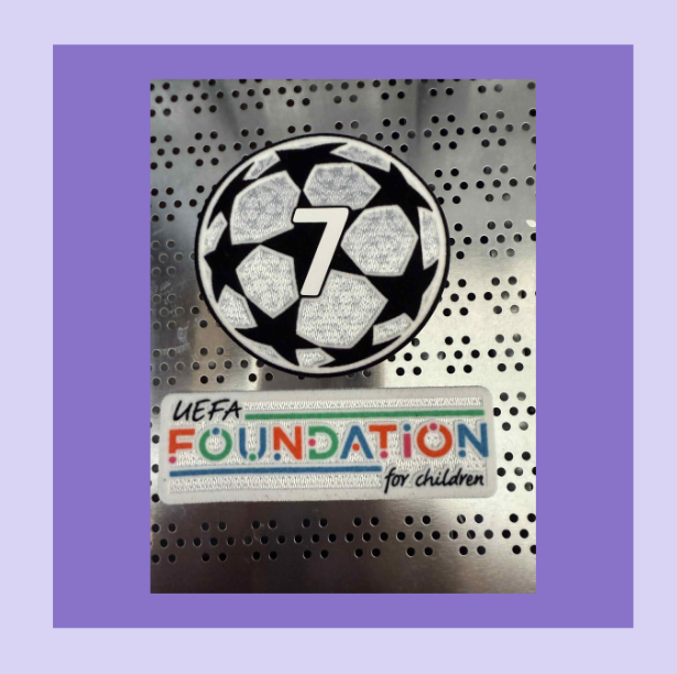 2024-2025 7 x Champions League patch player size Ac Milan Foundation UK