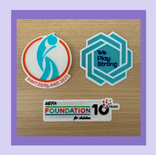 Euro 2025 Womens Switzerland Patch Set Tournament Foundation Player Size for Football Shirt