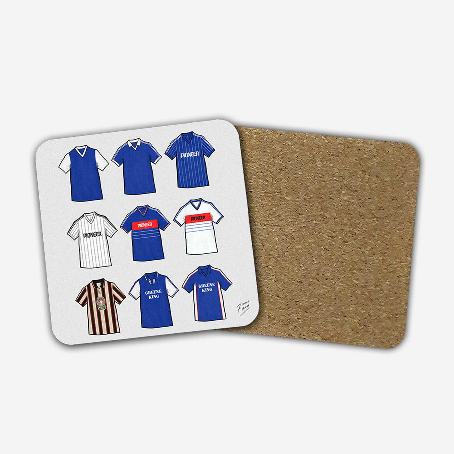 Ipswich Retro Shirts Memorabilia Football Coaster