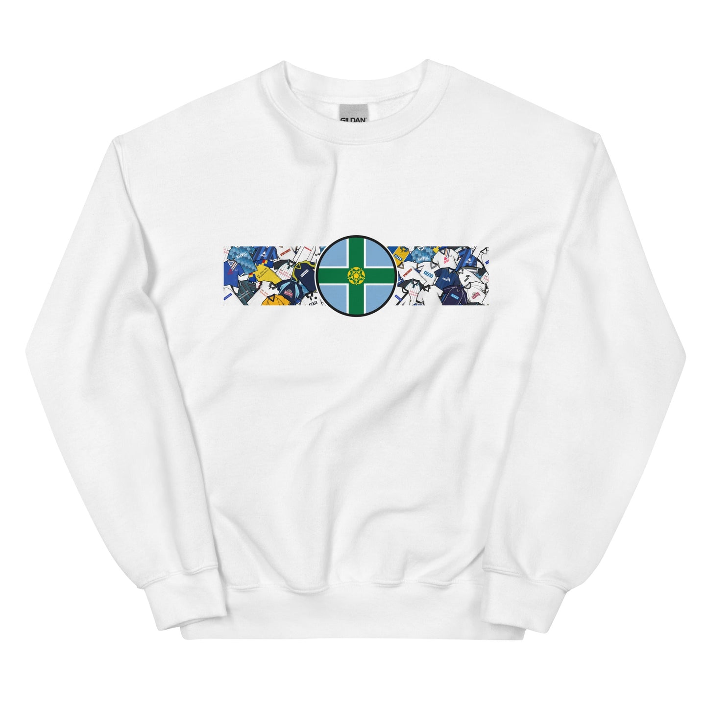 Derbyshire Flag & Derby Football Retro Jerseys Unisex Sweatshirt