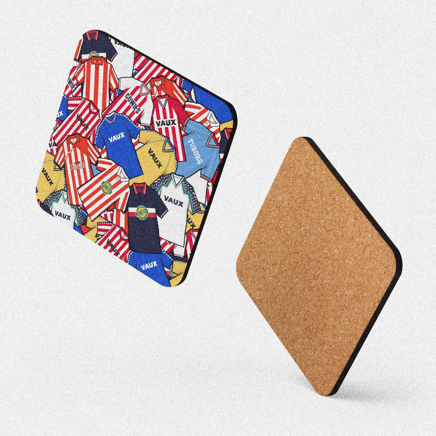 Sunderland Collage Of Retro Shirts Football Coaster