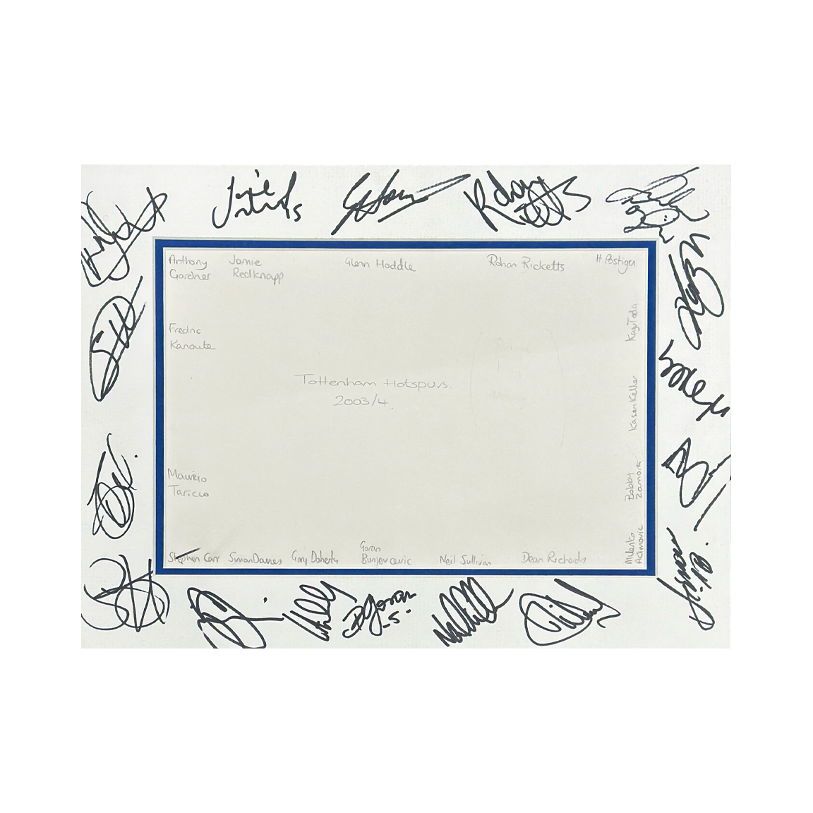 Tottenham Hotspur 03/04 Mounted Signed By 17 #4