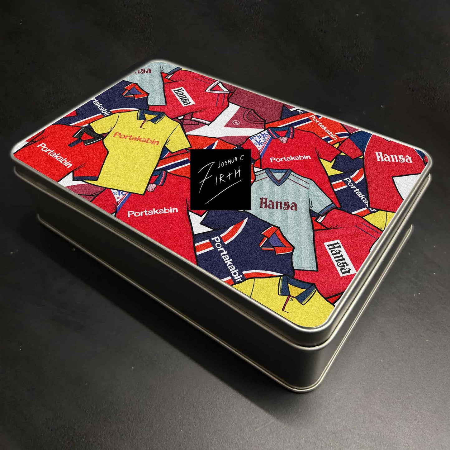 York Inspired Football Retro Shirts Metal Sweets / Biscuit Tin