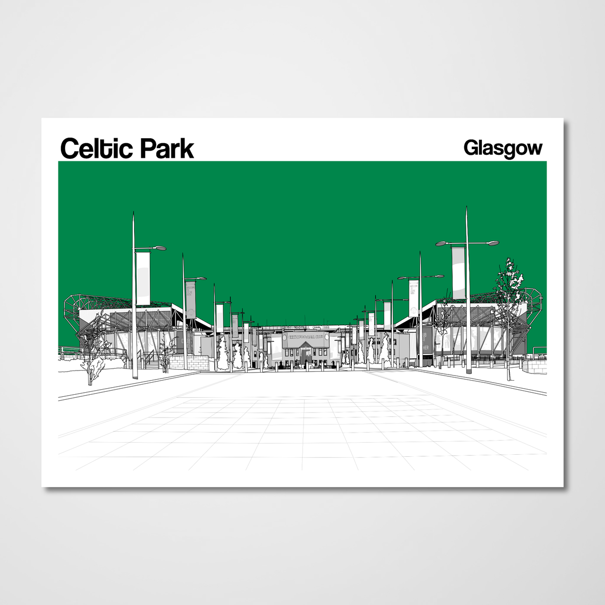 Celtic FC Art posters of Celtic Park