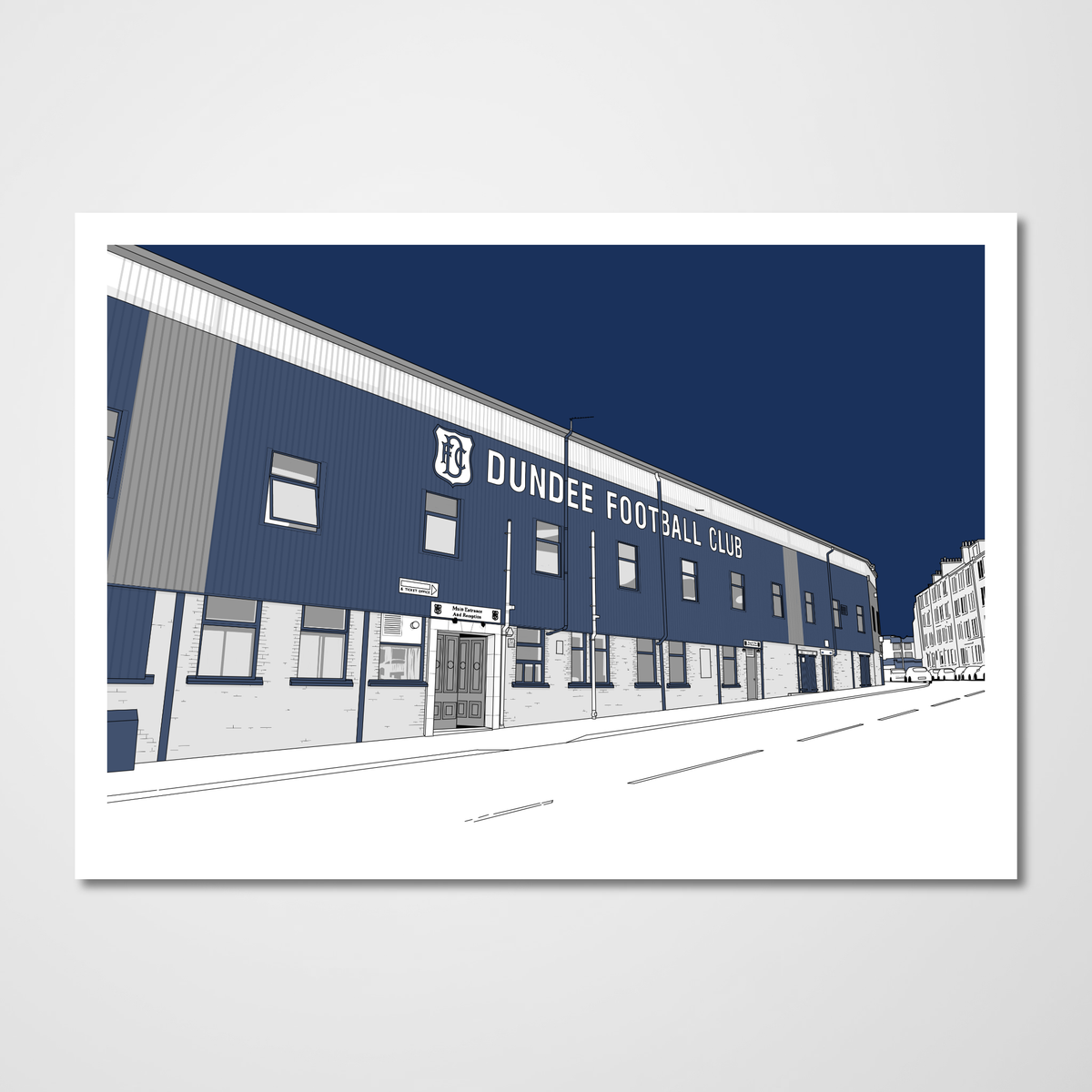 Dundee FC Art Print of Dens Park Kilmac Stadium