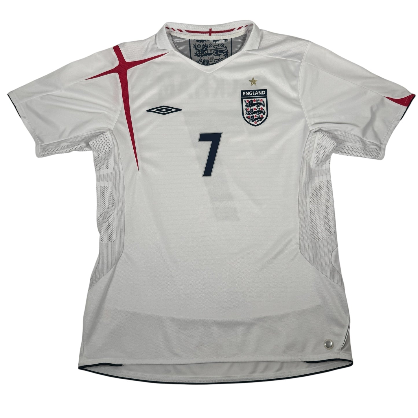 BECKHAM 7 England 2006/2007/2008 Home Football Shirt Large