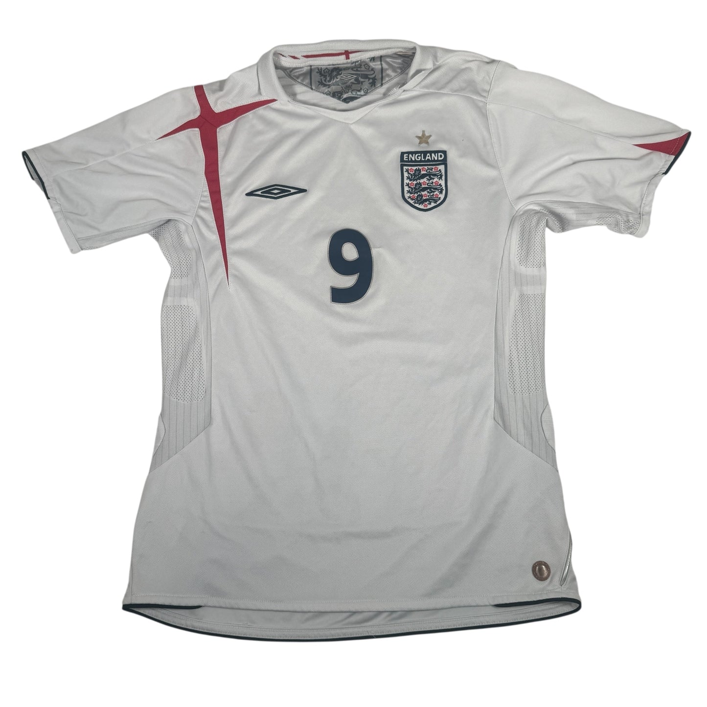 ROONEY 9 England 2006/2007/2008 Home Football Shirt Medium