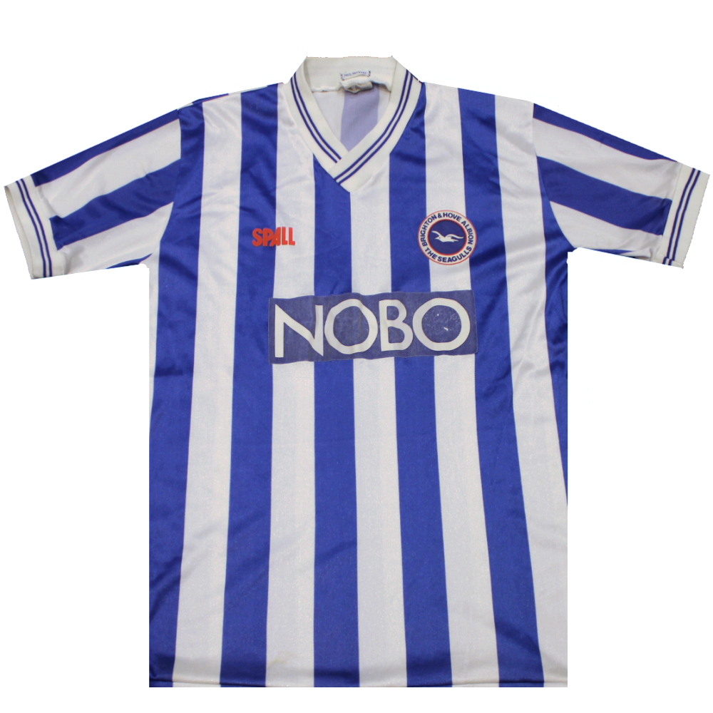 Brighton and Hove Albion 1989-1990 Home Football Shirt (Very Good) M