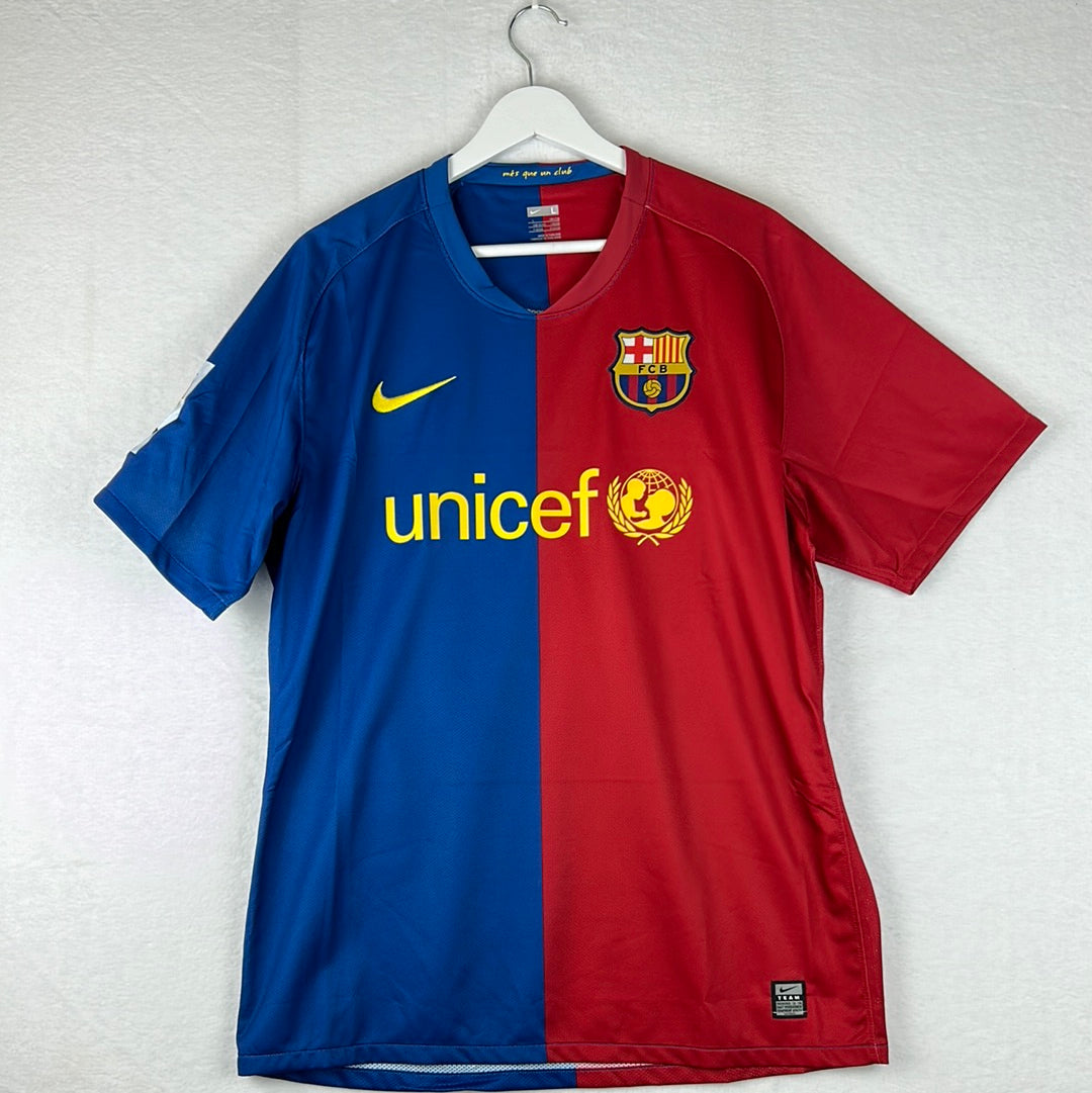 Barcelona 2008/2009 Player Issue Home Shirt - Abidal 22 - La Liga