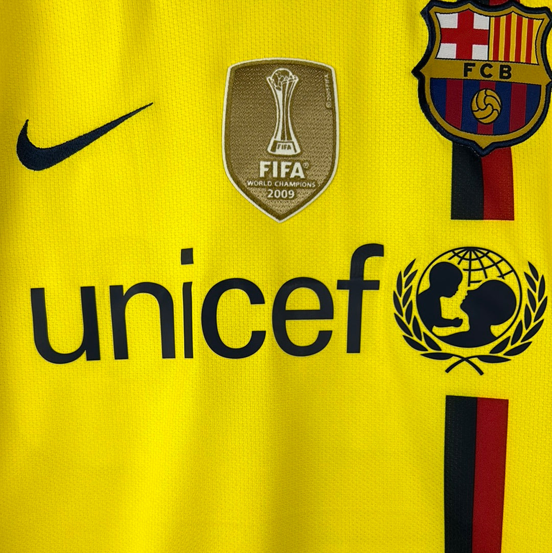 Barcelona 2009/2010 Player Issue Third Shirt - Abidal 22 - CL - Long Sleeve