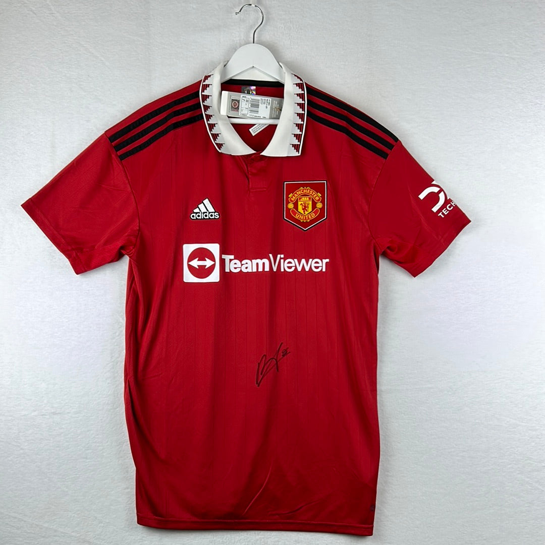 Manchester United 2022/2023 Signed Home Shirt - Bruno Fernandes - MUFC COA
