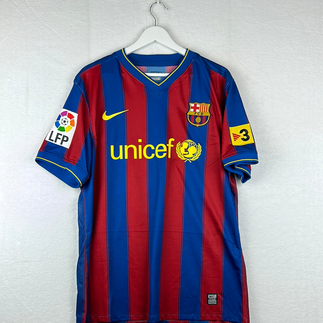 Barcelona 2009/2010 Player Issue Home Shirt - Maxwell 19