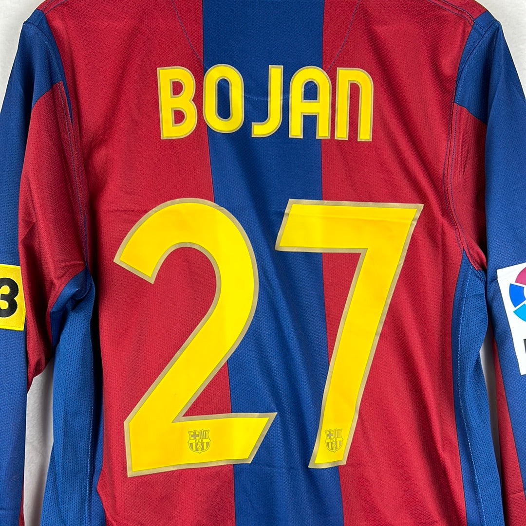 Barcelona 2007/2008 Player Issue Home Shirt - Bojan 27 - Long Sleeve