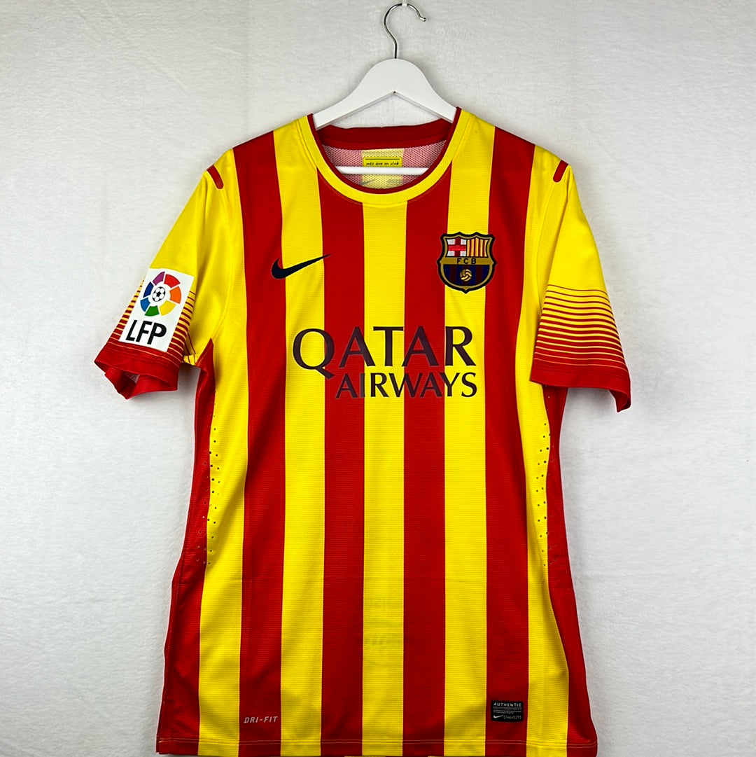 Barcelona 2013/2014 Player Issue Away Shirt - Sergio 16 - La Liga