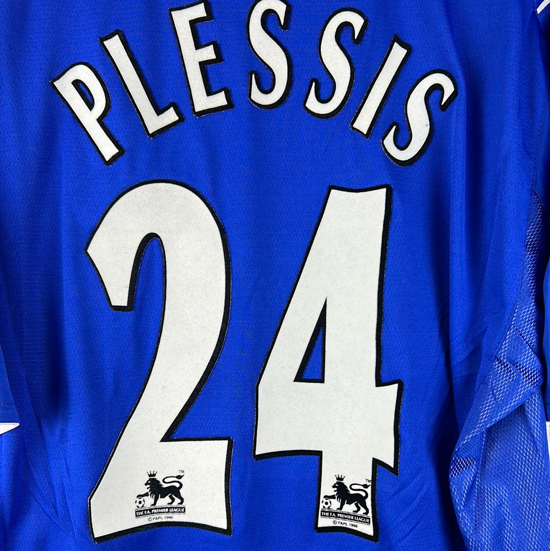 Everton 2004-2005 Player Issue Home Shirt - Plessis 24