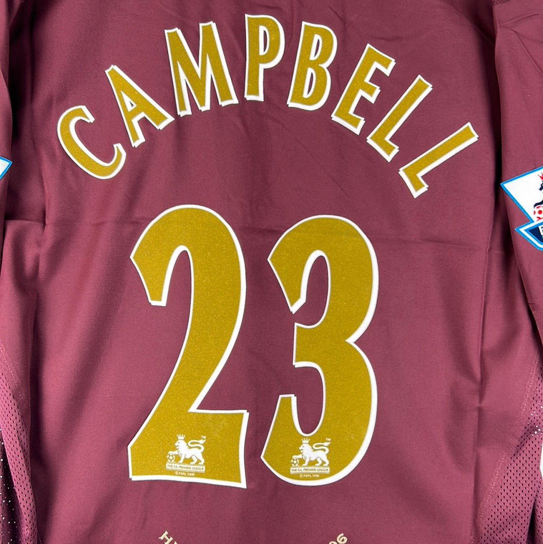 Arsenal 2005/2005 Player Issue Home Shirt - Campbell 23