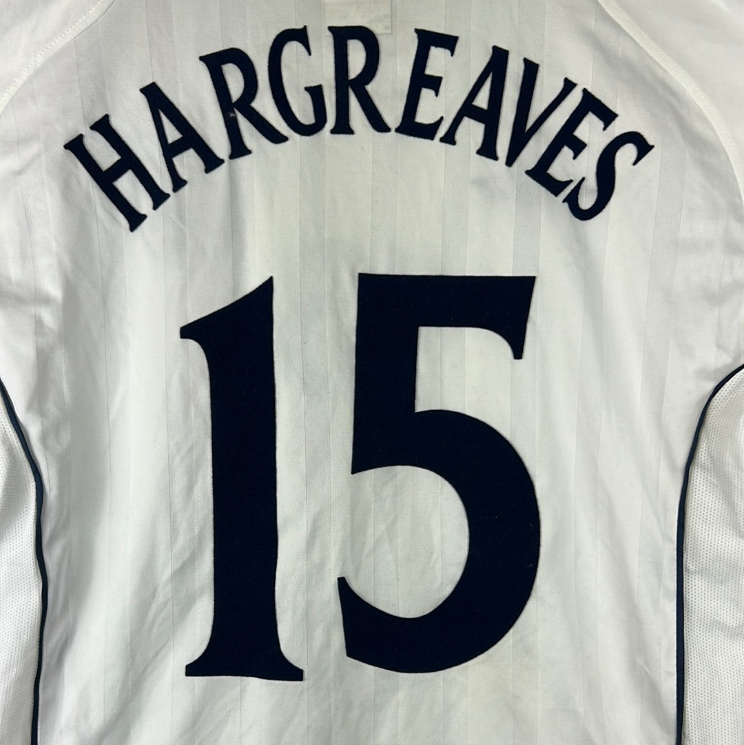 England Match Issued 2002 Home Shirt - Hargreaves 15 - Player Shirt