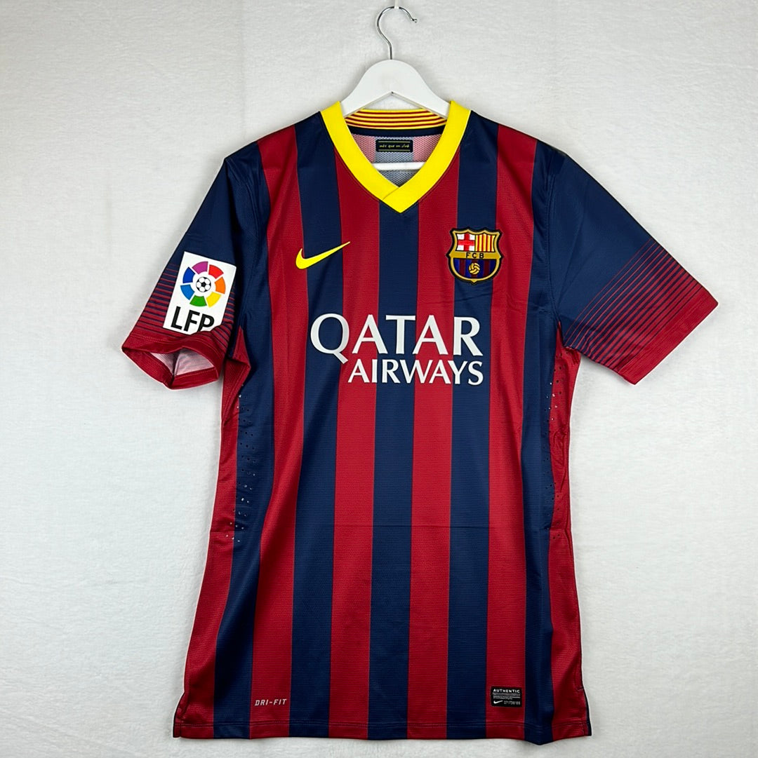Barcelona 2013/2014 Player Issue Home Shirt - Puyol 5