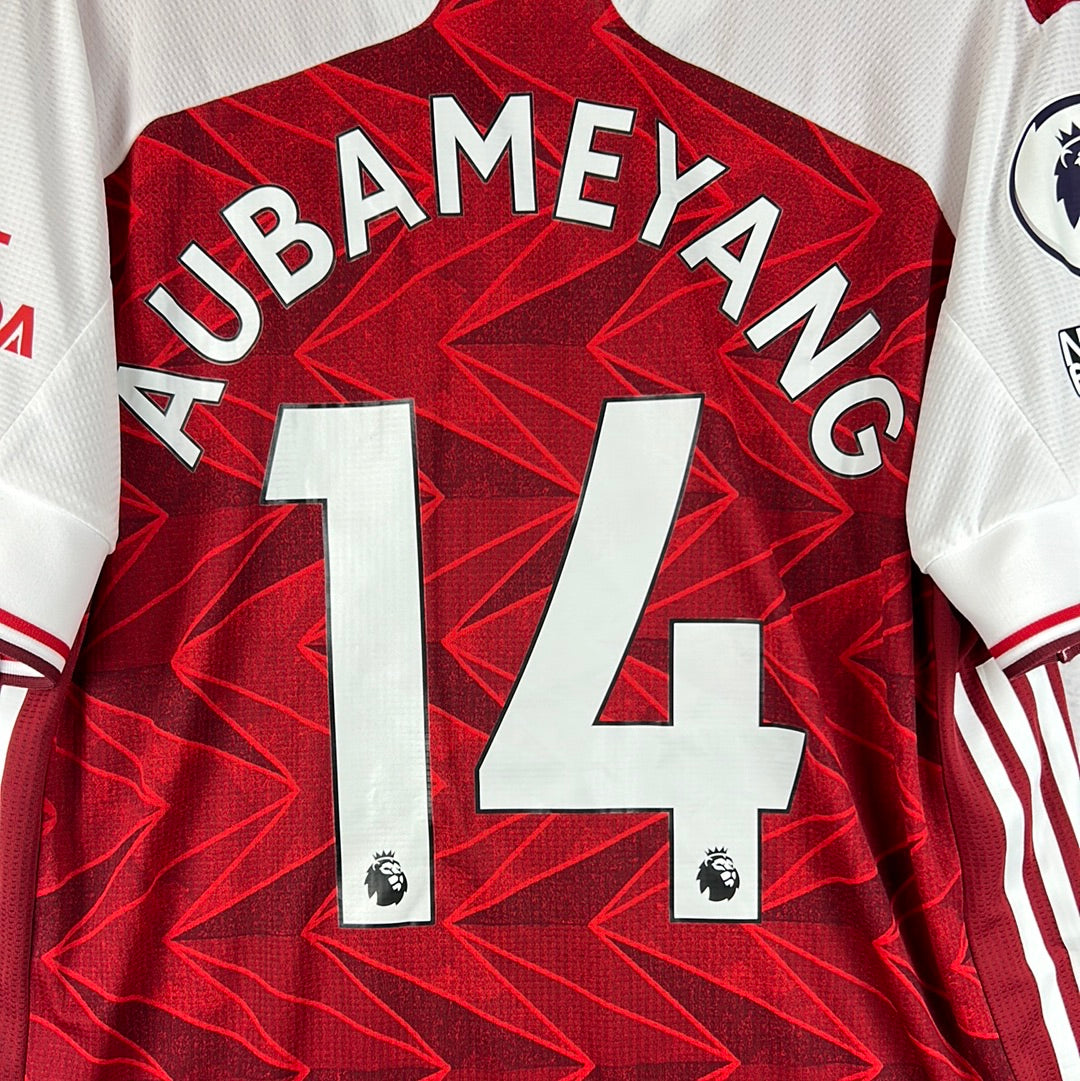 Arsenal 2020-2021 Player/Match Issue Home Shirt - Aubameyang 14