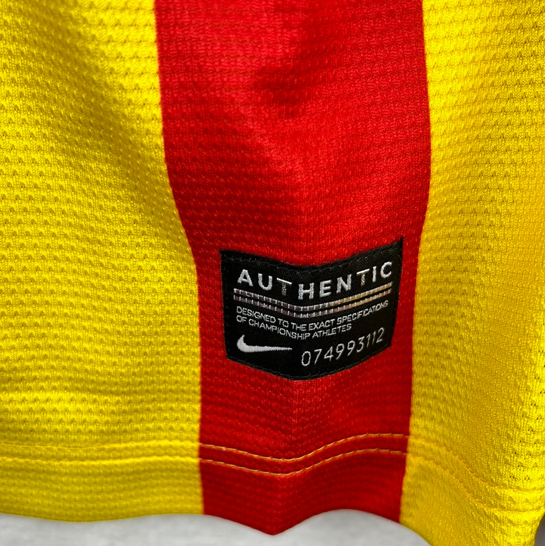 Barcelona 2013/2014 Player Issue Away Shirt - Alexis 9 - Champions League - Long Sleeve