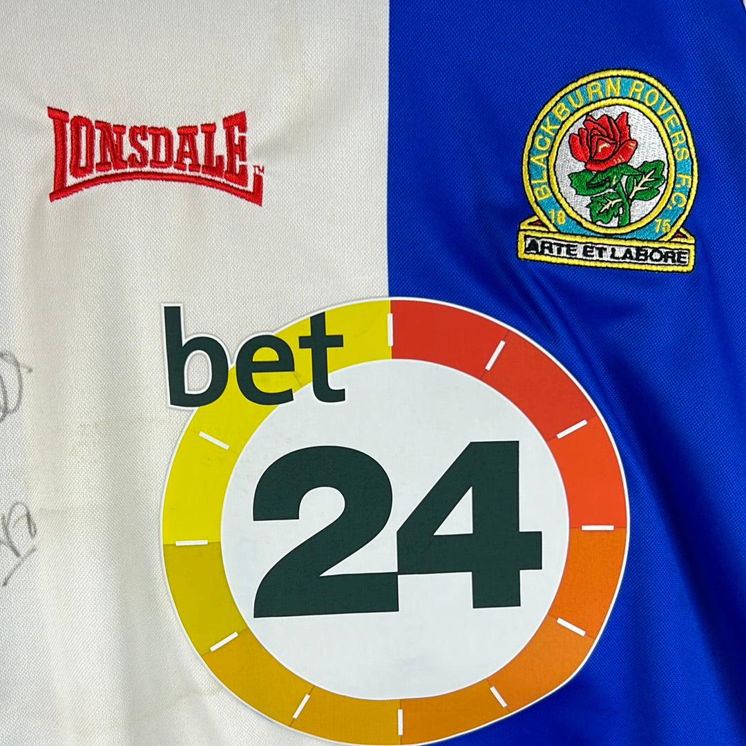 Blackburn Rovers 2006/2007 Match Worn Home Shirt - Savage 8 - Long Sleeve