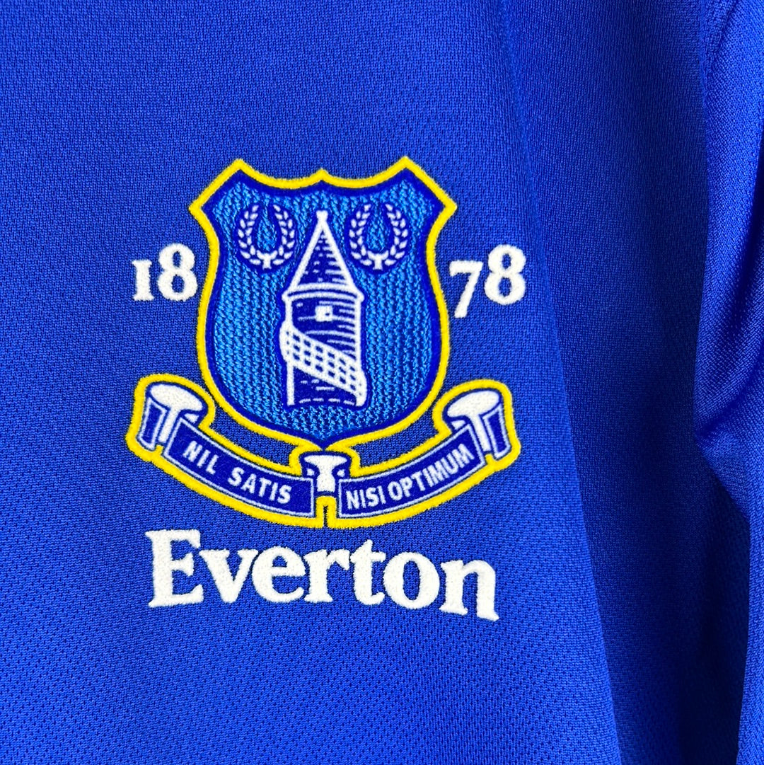Everton 2005-2006 Player Issue Home Shirt - Yobo 4 - Long Sleeve
