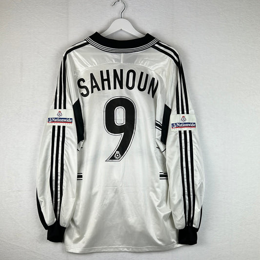 Fulham 1999-2000 Match Issued Home Shirt - Sahnoun 9 - Long Sleeve