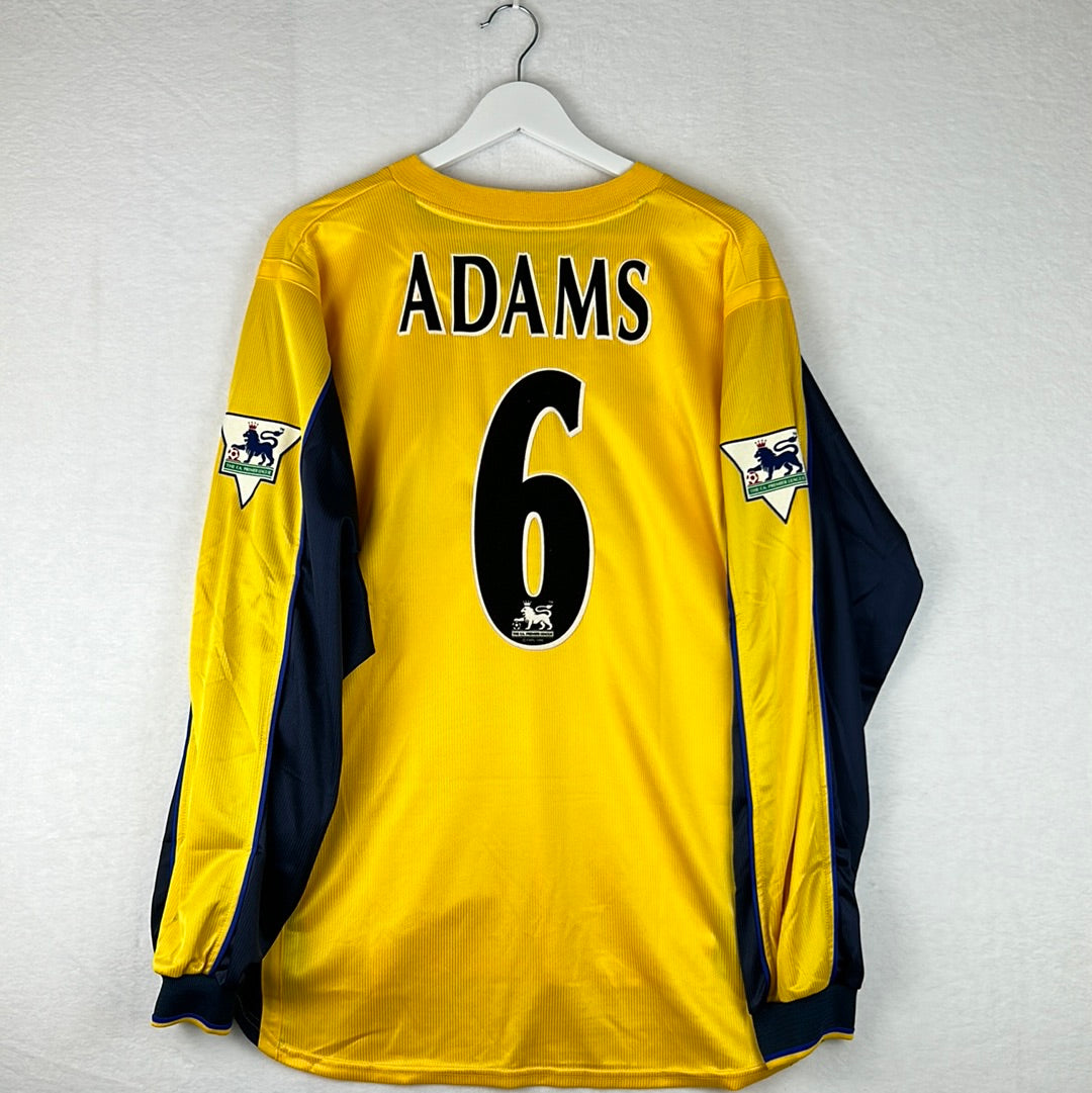 Arsenal 2000/2001 Player Issue Away Shirt - Adams 6 - Long Sleeve