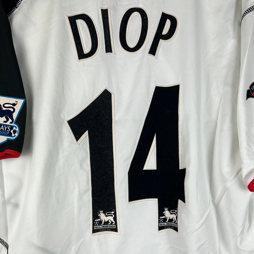 Fulham 2004/2005 Match Worn/Issued Home Shirt - Diop 14