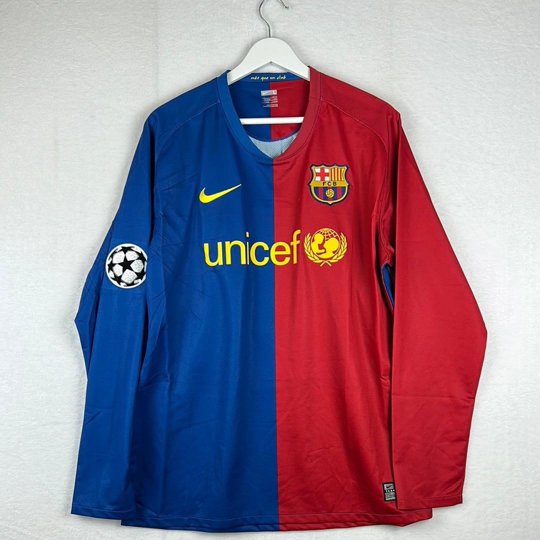 Barcelona 2008/2009 Player Issue Champions League Home Shirt - Marquez 4