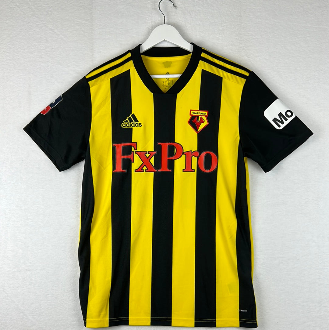 Watford 2019/2020 Match Worn/ Issued Home Shirt - Gray 18