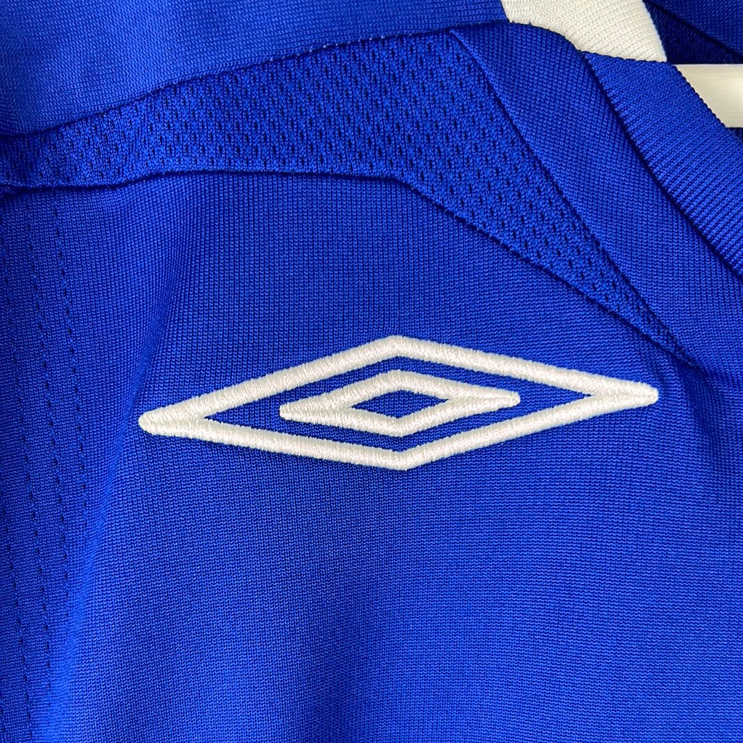 Everton 2007-2008 Player Issue Home Shirt - Yobo 4 - Long Sleeve