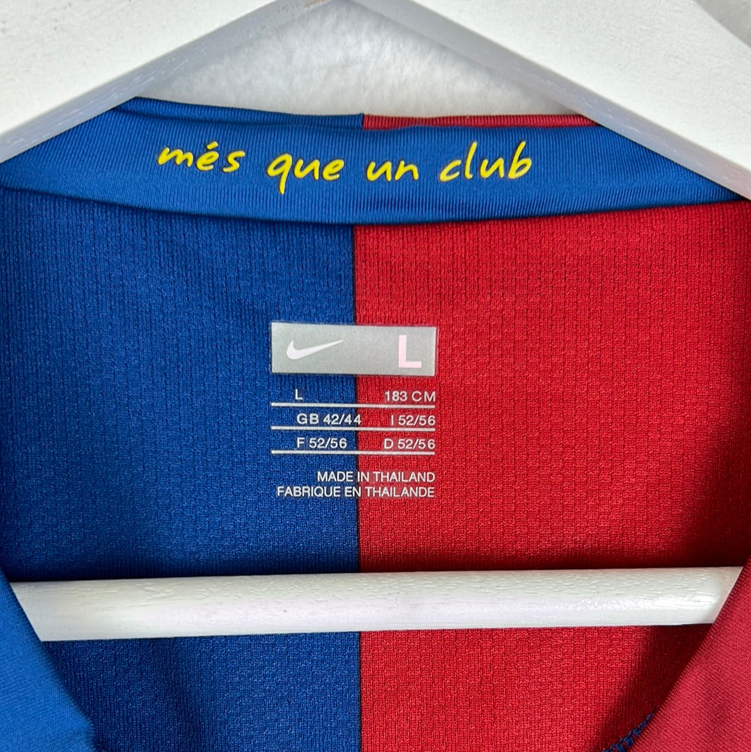 Barcelona 2008/2009 Player Issue Home Shirt - Pique 3 - Long Sleeve