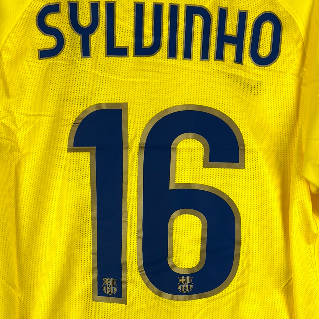 Barcelona 2008/2009 Player Issue Away Shirt - Sylvinho 16 - Long Sleeve