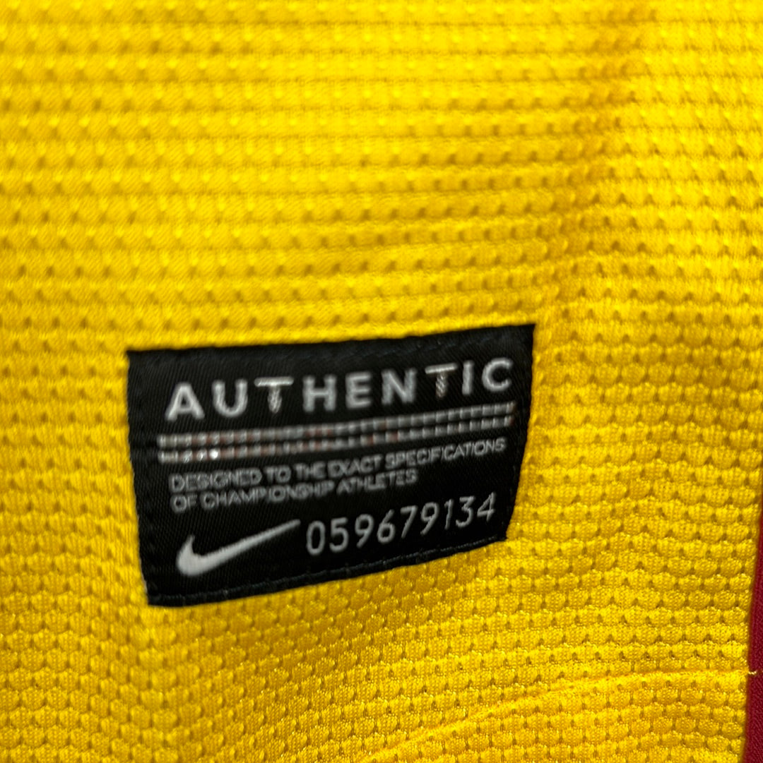Barcelona 2012/2013 Player Issue Away Shirt - Pique 3 - Long Sleeve