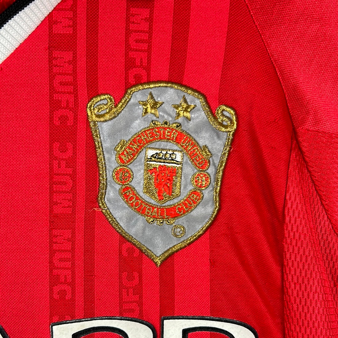 Manchester United 1999 European Home Shirt 2 Star - Youth - Long Sleeve