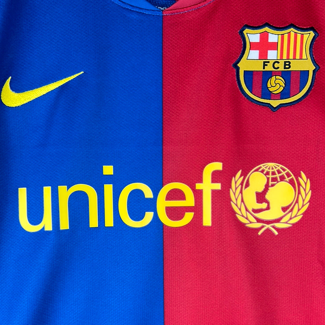 Barcelona 2008/2009 Player Issue Home Shirt - Abidal 22 - La Liga