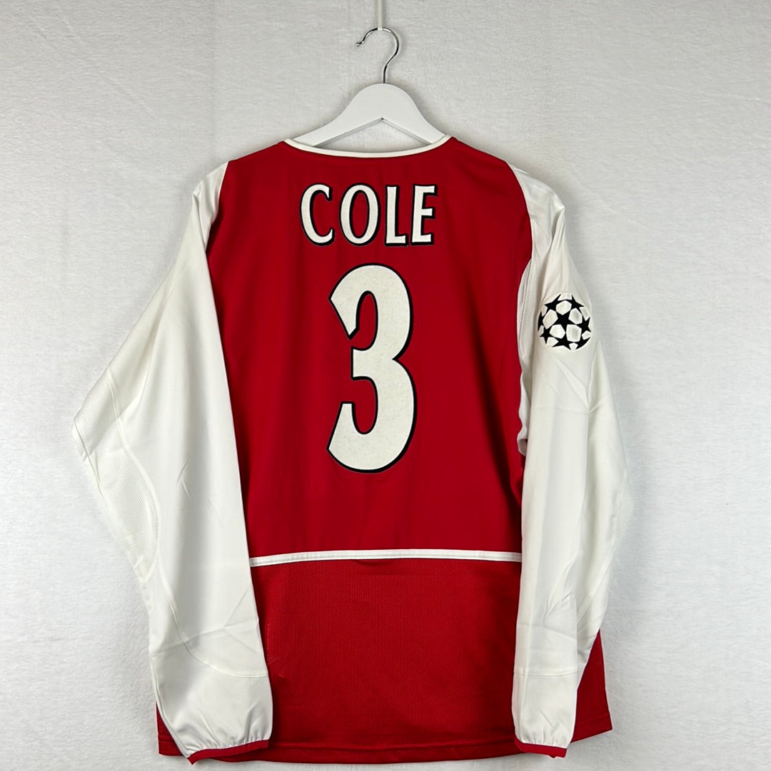 Arsenal 2003/2004 Match Worn Home Shirt - Cole 3 - Long Sleeve