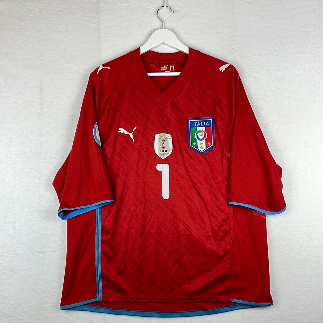Italy 2009 Match Worn Goalkeeper Shirt Front