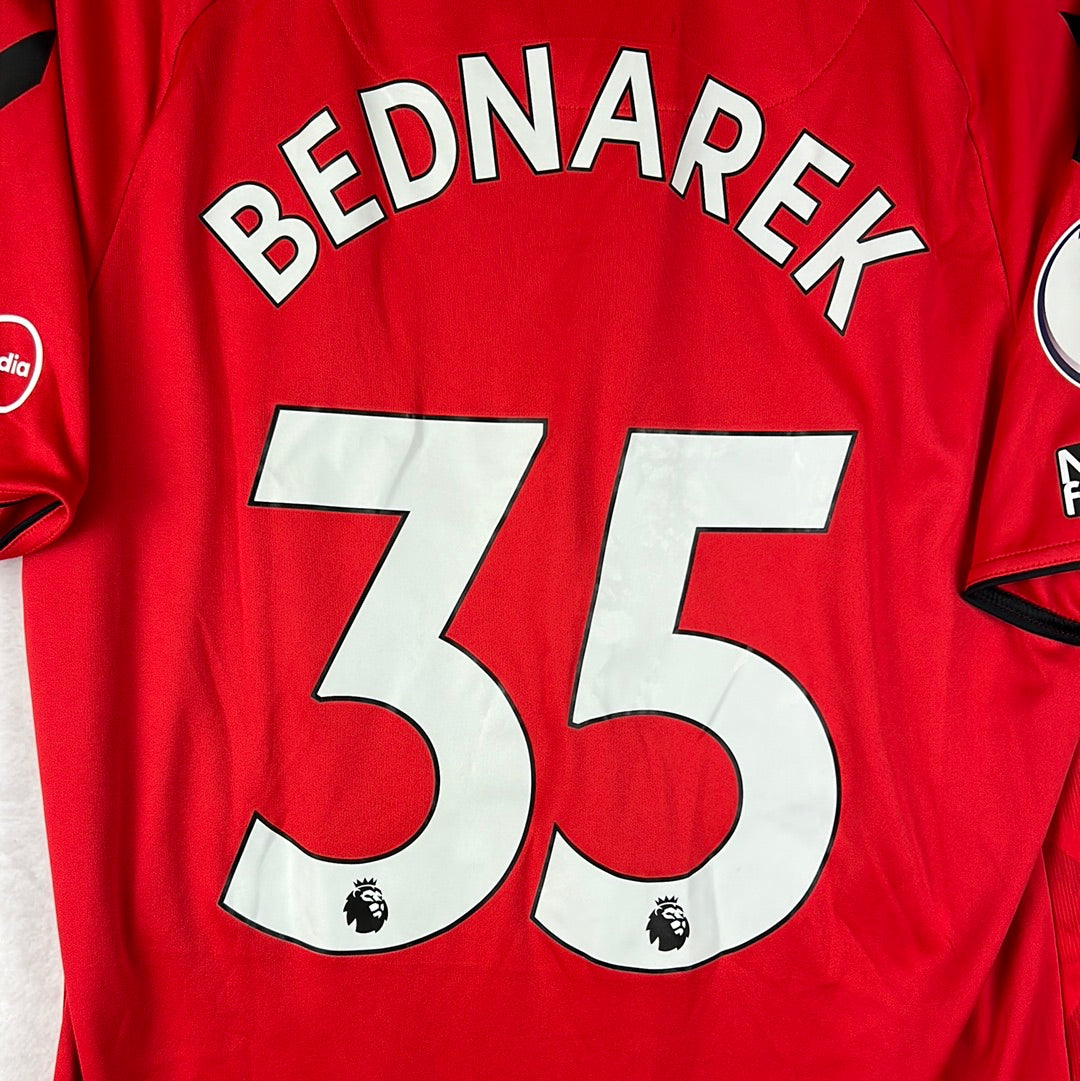 Southampton 2020/2021 Match Worn/ Issued Home Shirt - Bednarek 35