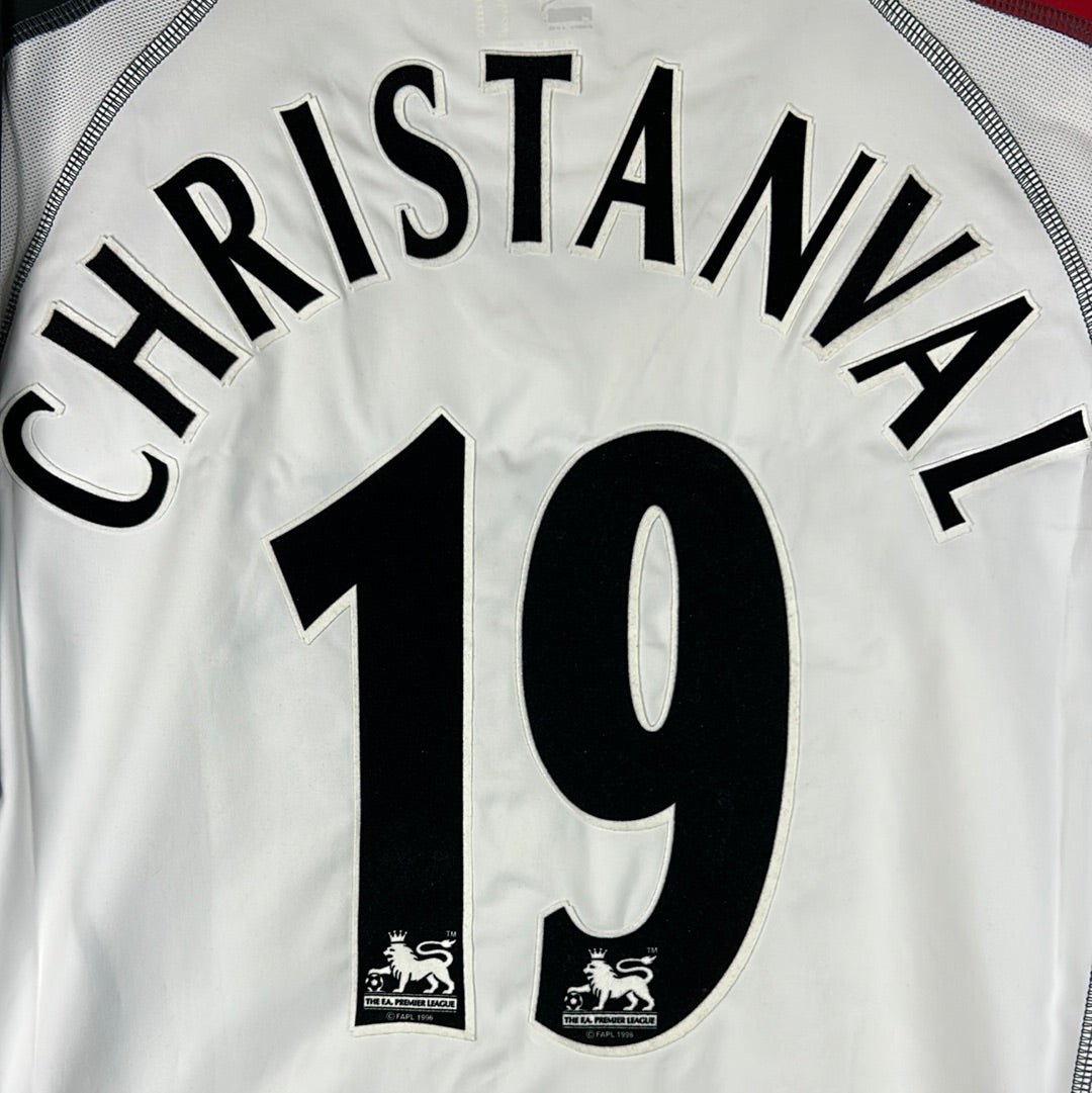Fulham 2004/2005 Match Worn/Issued Home Shirt -Christanval 19