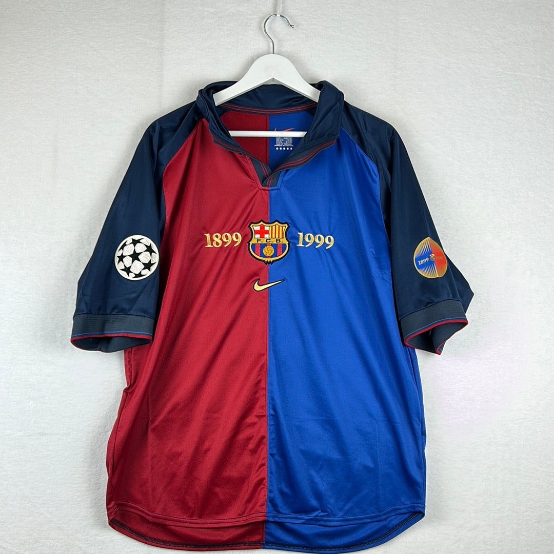 Barcelona 1999/2000 Player Issue Home Shirt - Dani 19