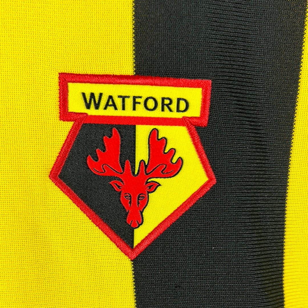 Watford 2019/2020 Match Worn/ Issued Home Shirt - Gray 18